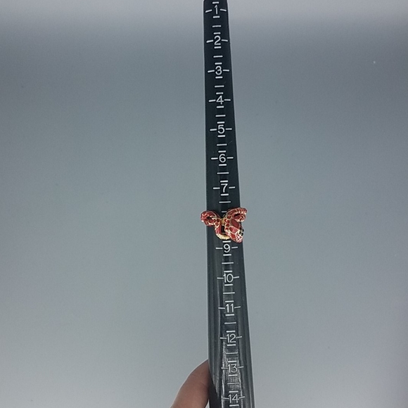 Red Snake Rhinestone Ring - Picture 7 of 7